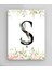Ş Harfi - Çiçekli Harf Metal Tablo Model 1 2