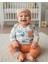 Erkek-Kız Bebek Omuz Genişletmeli Çıtçıtlı Body Pijama Bere Takımı, %100 Pamuk , Modern Tasarım 1