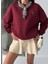 Fularlı Bordo Ceylan Desenli Sweatshirt 3