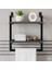 40x20 cm Banyo Rafı, Duvara Monte Havluluk, 2 Katlı Dekoratif Düzenleyici Organizer, Siyah Metal 2