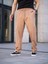 Erkek Keten Cepli Çıma Dikişli Jogger Buggy Pantalon Rahat Kalıp - Kahverengi 3