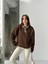 Fularlı Kahverengi Ceylan Desenli Sweatshirt 2