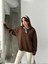 Fularlı Kahverengi Ceylan Desenli Sweatshirt 3