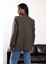 Koyu Haki Düğmeli Oversize Ceket 17255 6