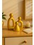 3’lü Gold Set Soyut Aile Figürü – Modern Dekoratif Heykel 7