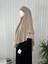 Iki Katlı Hazır Sufle Esarp Medine Ipegi Hac ve Umre Için Uygundur Bej Jilbab,abaya,hijab ) 2