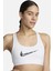 Dri-Fit Swoosh Graphic Light Support Bra Kadın Spor Bra Beyaz 3