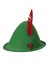 Peter Pan Şapkası Yeşil Renk Kırmızı Tüylü 1