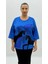 Büyük Beden Taşlı Kapri Kol Oversize Kadın Bluz 1