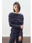 Büzgü Detaylı Bluz Lacivert 2