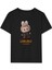 Kız Labubu Çocuk Baskılı T-Shirt - Siyah 1