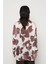 Kadın Büyük Çiçek Desenli Oversize Gömlek 5