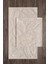 Sakura SK007A Doğal Pamuk 2'li Banyo Paspas Seti 60X90 60X150CM Kaymaz Taban Makinada Yıkanabilir 4