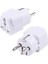 Uluslararası Seyahat Adaptörü 2’li Set, Tip C Avrupa + Tip G Ingiltere Adaptör Fişi, 150+ Ülke Uyumu, Çoklu Uç Fiş Desteği, Hac/umre/abd/ab/ingiltere/avustralya Priz Dönüştürücü 3
