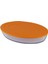Turuncu Plastik Kapaklı Büyük Sade Oval Cam Tepsi 1