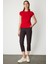 Kadın Sıfır Yaka Ay Kol Basic Bluz 61302 Kırmızı 3