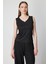 Kadın Dilim Yaka Simli Bluz 61389 Siyah 1