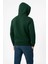 Erkek Üç Iplik Kapüşonlu Kanguru Cepli Sweatshirt Hoodie - Haki 2
