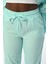 Kadın Rahat Kalıp Beli Lastikli Kabartma Desenli Mint Renk Pantolon 3