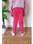 Çocuk Fuşya Kışlık Şardonlu 3 Iplik Paçası Lastikli Eşofman Altı 5