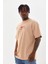 Unisex Baskılı Oversize T-Shirt - Bej 6