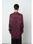 Kadın Bordo Renk Karışık Desenli Oversize Kesim Gömlek 5