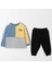 Erkek Bebek Mavi Sarı Araba Armalı 2'li Takım - 1016175 1