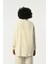 Kadın Önü Nakış Işlemeli Natur Renk Oversize Gömlek 5