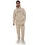 Bej Içi Polarlı Şık Erkek Eşofman Takımı Paça Lastikli Cepli Kapüşonlu Nakış Detaylı Compact Takım 1