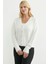 Pamuklu Yumoş Triko Hırka - Beyaz 1