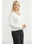 Pamuklu Yumoş Triko Hırka - Beyaz 4