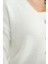 Pamuklu Yumoş Triko Hırka - Beyaz 5