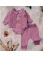 Mini Pakel 3-12 Aylık Kız Kapotineli Hırkalı Üçlü TAKIM-1389285 - Gül Kurusu 1