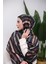 Minimal Line Pattern Desenli Soft Şal 5