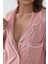 Kadın Ekstra Yumuşak Gömlek Yaka Mini Rahat Gecelik Toz Pembe 5