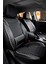Seat Cordoba Uyumlu Lüks Yarı Deri Bel Destekli Oto Koltuk Kılıfı Vera Series Siyah Beyaz Renk 1