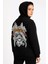 Metallica Iki Iplik Kapüşonlu Ön ve Arka Baskılı Hoodie - Siyah 3