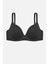 Lazer Kesim Dikişsiz Push Up Sütyen - 2820 - Siyah 1