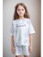 Kız Çocuk Giyim %100 Pamuklu Oversize Desenli T-Shirt & Şort Ikili Takım LL.P01.O2.L01.010 3