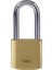 Y110B/30/147/1 - 30MM Pirinç Asma Kilit (Uzun Halka) - Yüksek Koruma - Sertleştirilmiş Çelik Halka - Çift Kilitleme - 3 Anahtar, Sarı 2