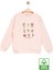 Kız Çocuk Sweatshirt Pembe Uzun Kollu Çiçek Desenli Çocuk Sweat 2