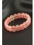 Oval Kesim Pembe Kuvars Doğaltaşlı Bileklik 1
