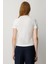 Kadın Sıfır Yaka Kısa Kol Basic Bluz 61334 Ekru 4