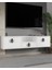 1321DROPDD-32 Duvara Montaj Tv Sehpası-Beyaz-Gümüş 1