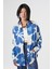 Kadın Büyük Çiçek Desenli Oversize Gömlek 2
