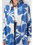 Kadın Büyük Çiçek Desenli Oversize Gömlek 3