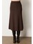 Kadın Düğmeli Triko Etek 65207 Kahverengi 3
