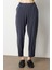Kadın Beli Lastikli Paçası Dikişli Pantolon 64409 Lacivert 3