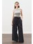 Geniş Pileli Gabardin Pantolon Siyah 1