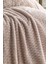 Tek Kişilik Trusty Ekru Jakar Desen Battaniye 160 x 220 cm 3